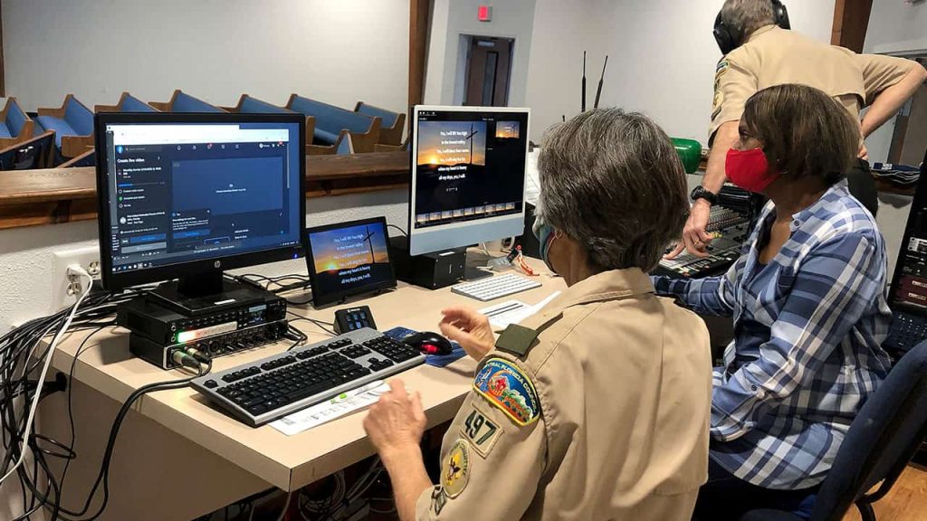 Getting ready for worship