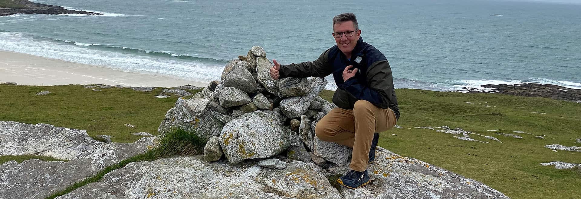 Rev. Max Wilkins on the Outer Hebrides, Scotland. (Photo courtesy of Max Wilkins)
